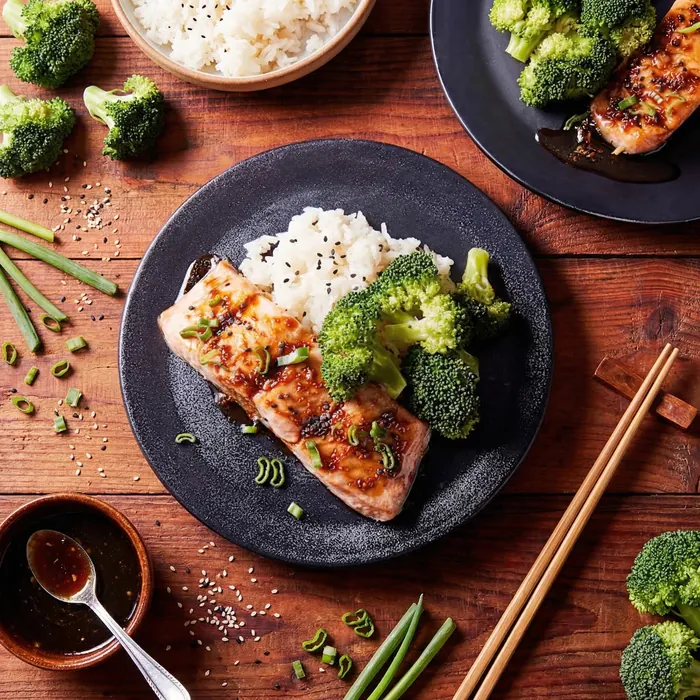 Teriyaki Salmon with Rice